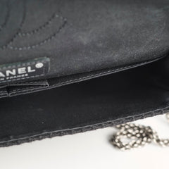 Chanel Medium/large Classic Flap CC Crystal Tweed Black