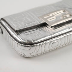 Fendi x Marc Jacobs Baguette Phone Pouch Silver Leather