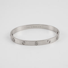 Cartier Classic Model Love Bracelet White Gold Size 18