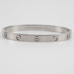Cartier Classic Model Love Bracelet White Gold Size 18