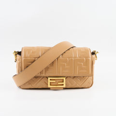 Fendi FF Baguette Medium Tan