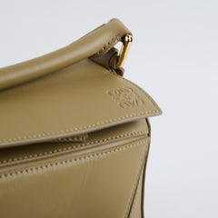 Loewe Small Puzzle Edge Pistachio with Canvas Strap