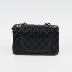 Chanel Mini Rectangular Lambskin Black Microchip