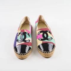 Chanel Fabric Espadrilles Multicolor Size 39