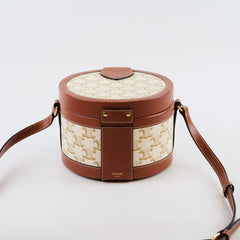 Celine Tambour Box White Canvas