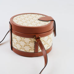 Celine Tambour Box White Canvas