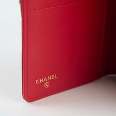 Chanel Boy Long Wallet Chevron Caviar Red