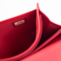 Chanel Boy Long Wallet Chevron Caviar Red