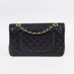Chanel Medium/Large Caviar Double Classic Flap Black