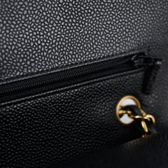 Chanel Medium/Large Caviar Double Classic Flap Black