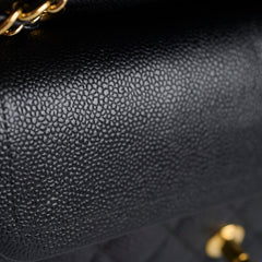 Chanel Medium/Large Caviar Double Classic Flap Black