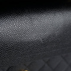 Chanel Medium/Large Caviar Double Classic Flap Black