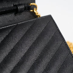 Saint Laurent Envelope Wallet On Chain WOC Black
