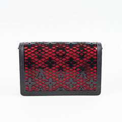 Louis Vuitton Lace Dauphine Chain Bag Black/Red