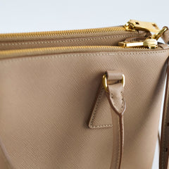 Prada Galleria Saffiano Medium Tote Beige