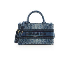 Christian Dior Mini Book Tote Denim Blue