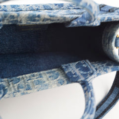 Christian Dior Mini Book Tote Denim Blue
