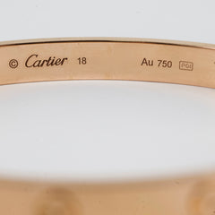 Cartier Love Bracelet Classic Model Size 18 Pink Gold