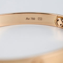 Cartier Love Bracelet Classic Model Size 18 Pink Gold