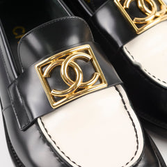 Chanel Loafers Size 37.5 Black White