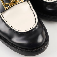 Chanel Loafers Size 37.5 Black White