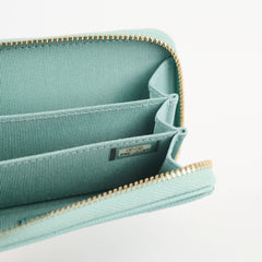 Chanel Zipped Cardholder Wallet Tiffany Blue