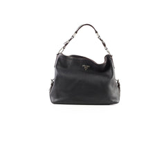 Prada Vitello Daino Hobo Bag Black