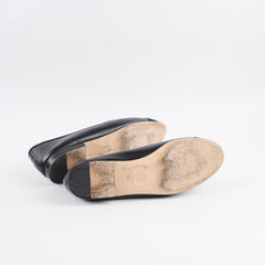 Chanel Ballet Flats Size 37 Black