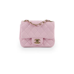 Chanel Lambskin Mini Square Light Pink Microchipped