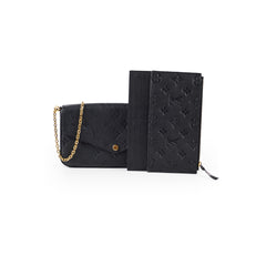 Louis Vuitton Pochette Felicie Empreinte Leather Black