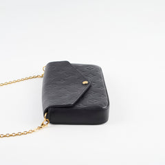 Louis Vuitton Pochette Felicie Empreinte Leather Black