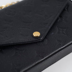 Louis Vuitton Pochette Felicie Empreinte Leather Black