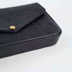 Louis Vuitton Pochette Felicie Empreinte Leather Black