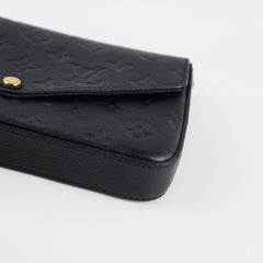 Louis Vuitton Pochette Felicie Empreinte Leather Black