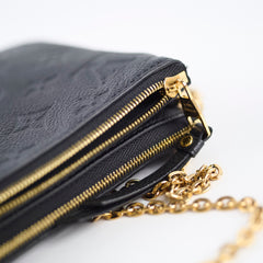 Louis Vuitton Double Zip Pochette Empreinte Black