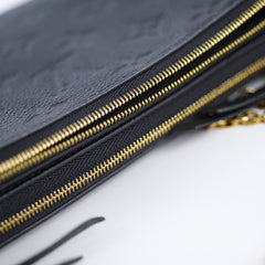 Louis Vuitton Double Zip Pochette Empreinte Black