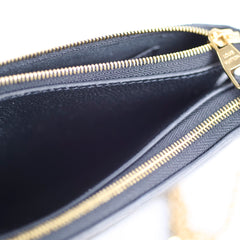 Louis Vuitton Double Zip Pochette Empreinte Black