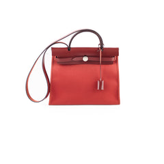 Hermes Herbag Zip 31 Rouge H - T Stamp