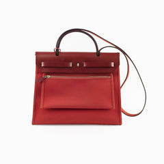 Hermes Herbag Zip 31 Rouge H - T Stamp