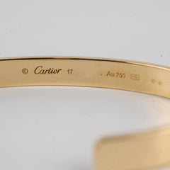 Cartier Love Open Cuff Bracelet Size 17 2022