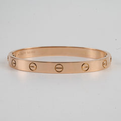 Cartier Love Bracelet Classic Model Pink Gold Size 16