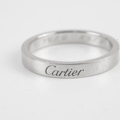 Cartier C De Wedding Band White Gold Size 55