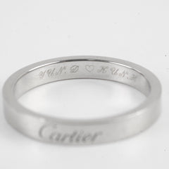 Cartier C De Wedding Band White Gold Size 55