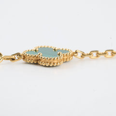 Van Cleef & Arpels Vintage Alhambra 5 Motifs Malachite Bracelet