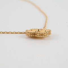 Van Cleef & Arpels Vintage Alhambra Guilloche Necklace Yellow Gold 2023