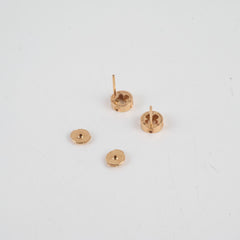 Louis Vuitton Fleur Stud Earrings Pink Gold