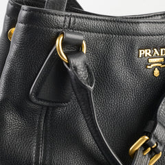 Prada Black Vitello Daino Tote