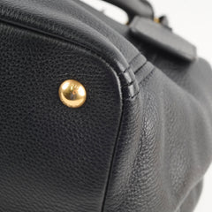 Prada Black Vitello Daino Tote