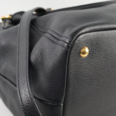 Prada Black Vitello Daino Tote