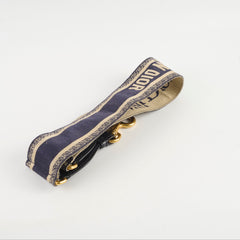 Dior Medium Saddle Bag Navy Oblique (with strap)